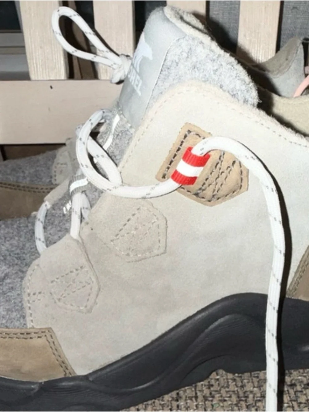 Sorel Grey Suede & Wool kinetic caribo